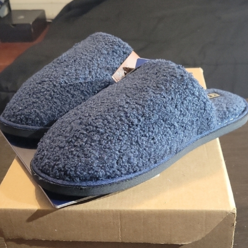 U.S. Polo Assn. Sherpa Slip-On Slippers "Navy Blue" M11/12/W12.5/13.5 NWT - Picture 2 of 6